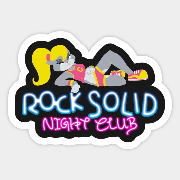 Rock Solid Night Club Sticker by miqwib